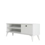 Hanah Home Retro 1564 Soporte TV 120cm Tablero Melamina Blanco Patas 15cm